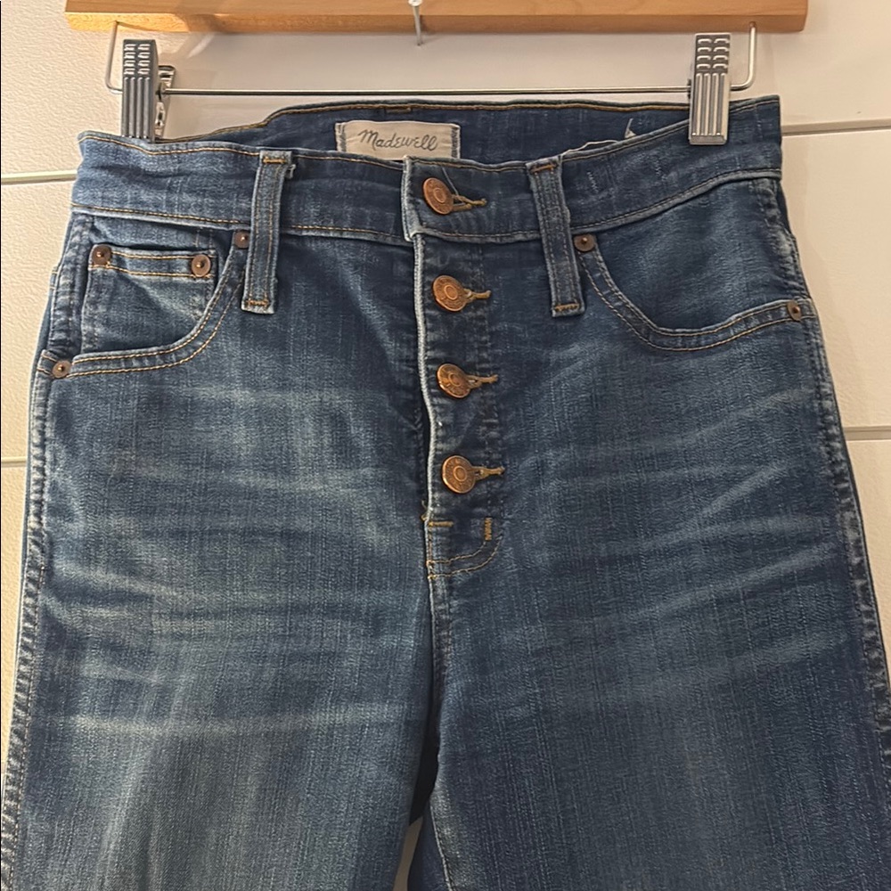 Madewell 10” High Button Fly Rise Skinny Jeans - Picture 3 of 6